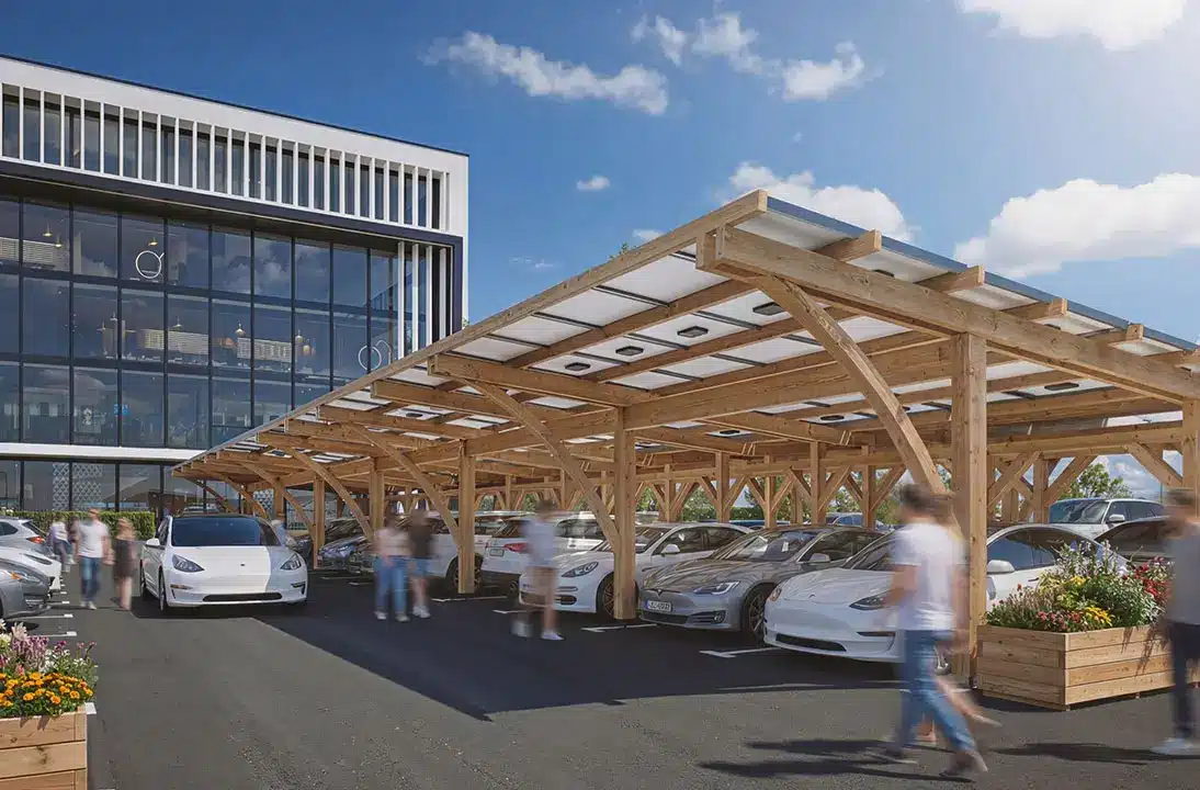 carport wiata garazowa na samochód dzień